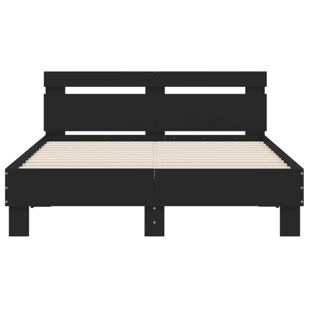 Bed Frame without Mattress Black 120x200 cm