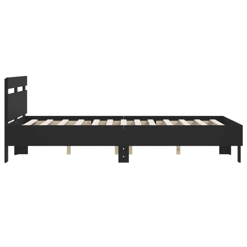 Bed Frame without Mattress Black 120x200 cm