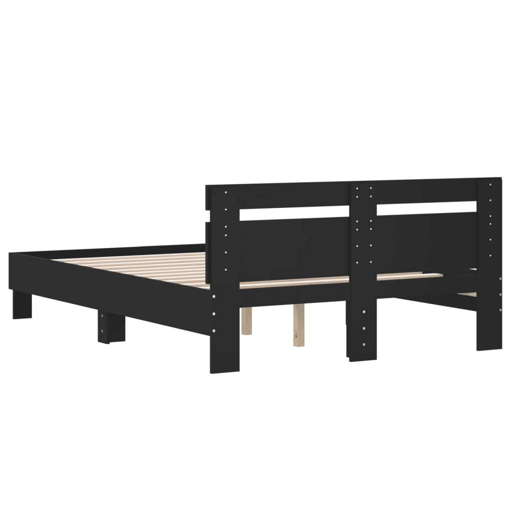 Bed Frame without Mattress Black 120x200 cm