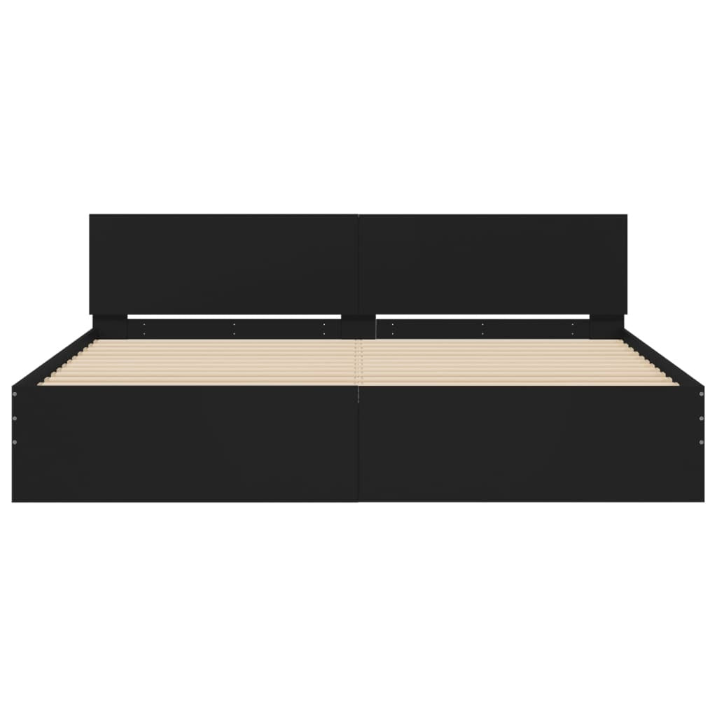 Bed Frame without Mattress Black 160x200 cm