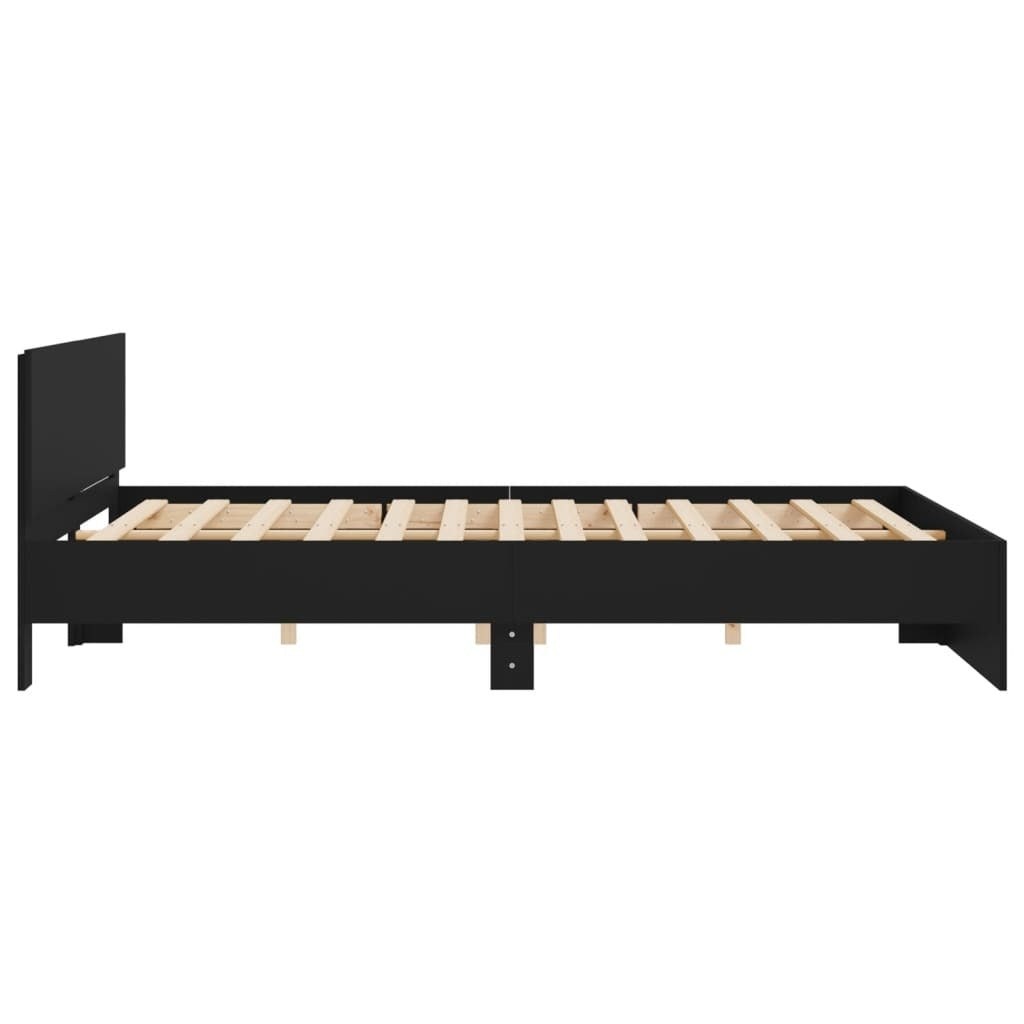 Bed Frame without Mattress Black 160x200 cm