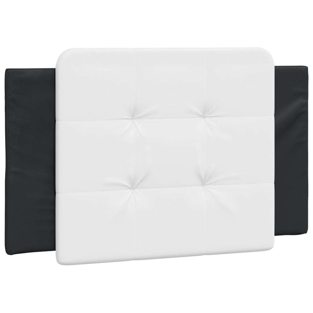 Bed Frame without Mattress Black and White 90x200 cm Faux Leather