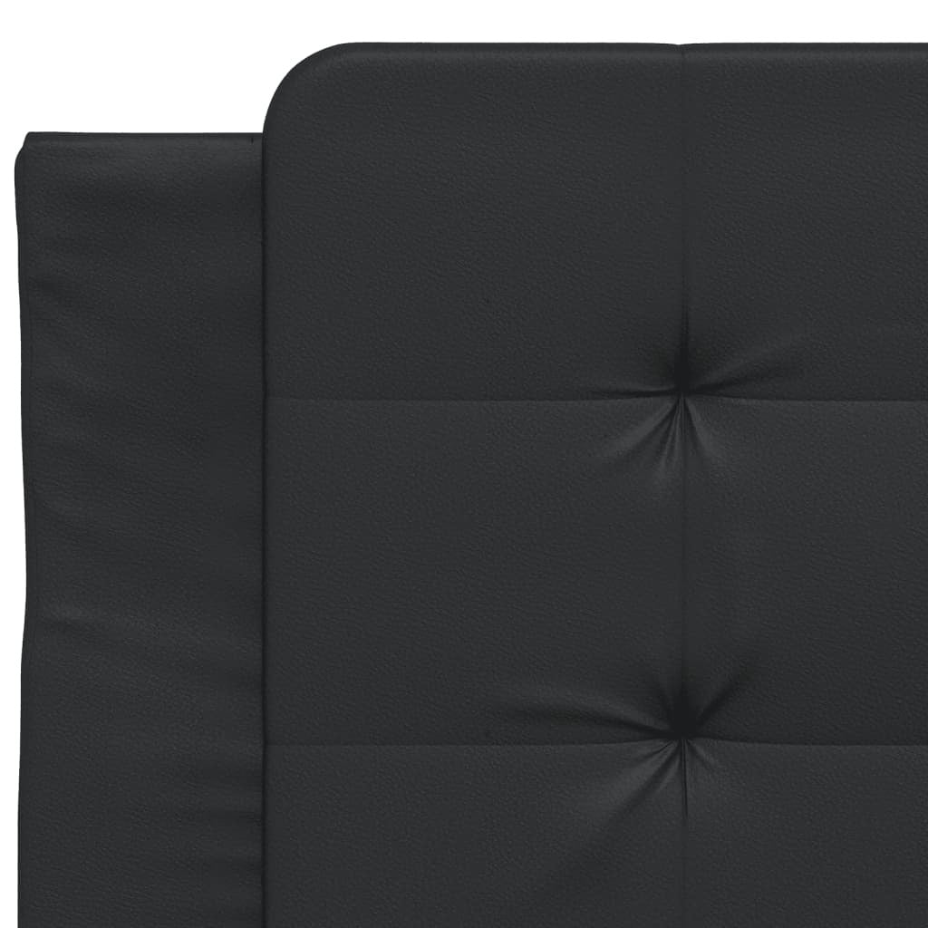 Bed Frame without Mattress Black 100x200 cm Faux Leather