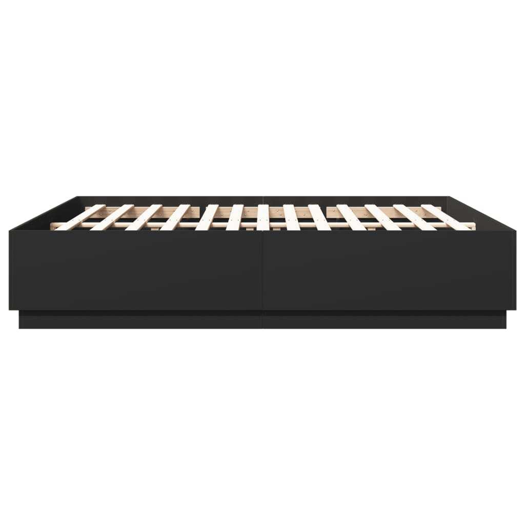 Bed Frame without Mattress Black 180x200 cm Super King