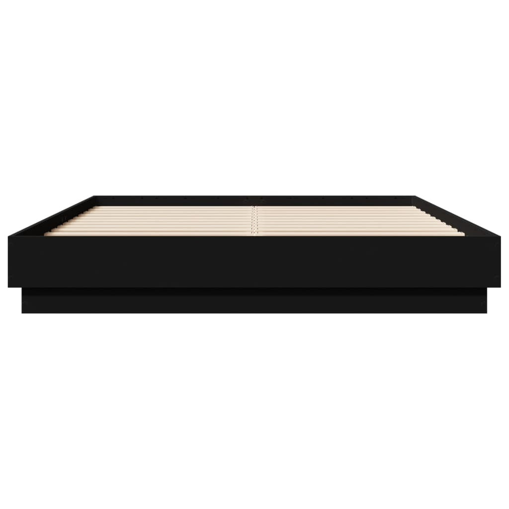 Bed Frame without Mattress Black 150x200 cm King Size
