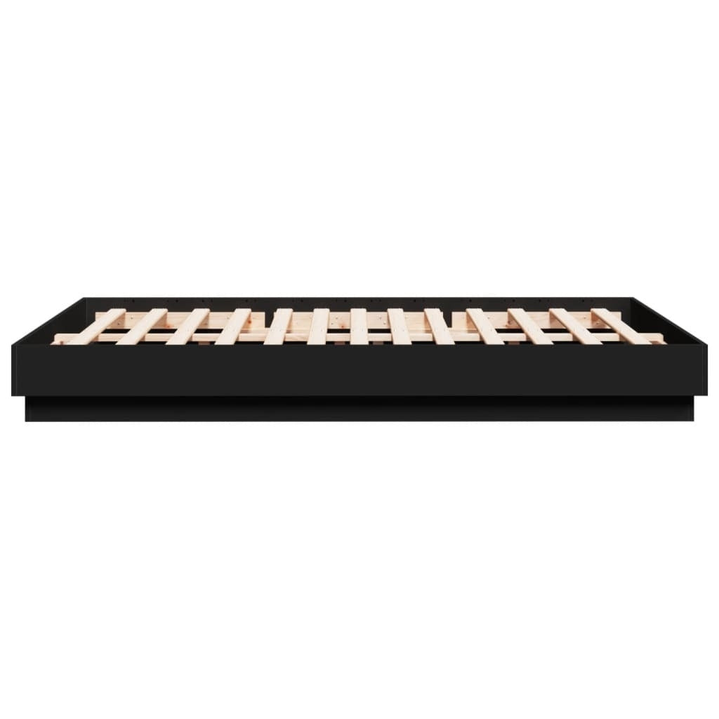 Bed Frame without Mattress Black 150x200 cm King Size