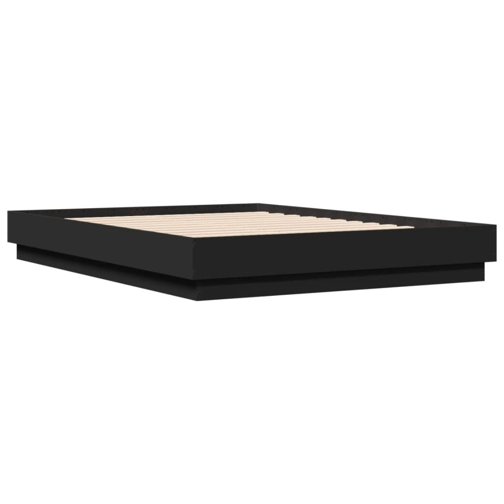 Bed Frame without Mattress Black 135x190 cm Double