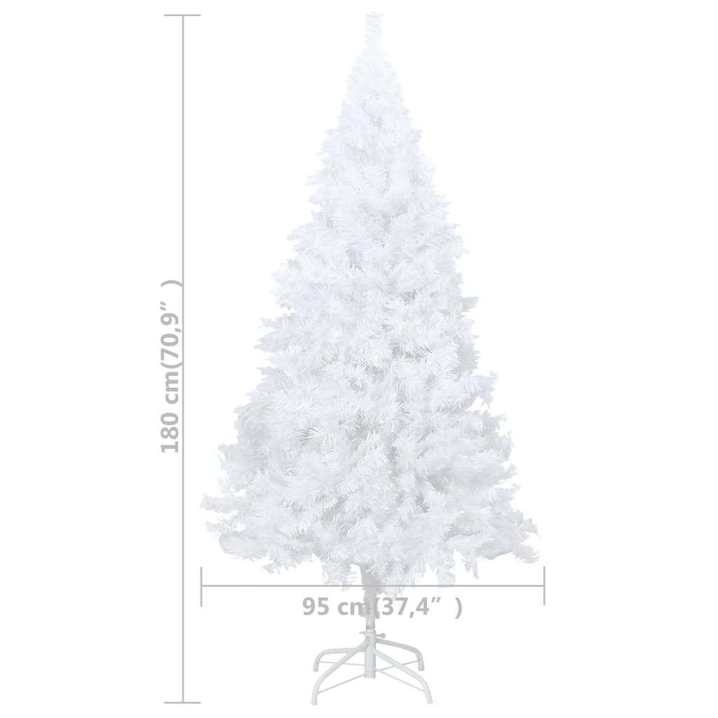 Artificial Christmas Tree with Thick Branches White 180 cm PVC