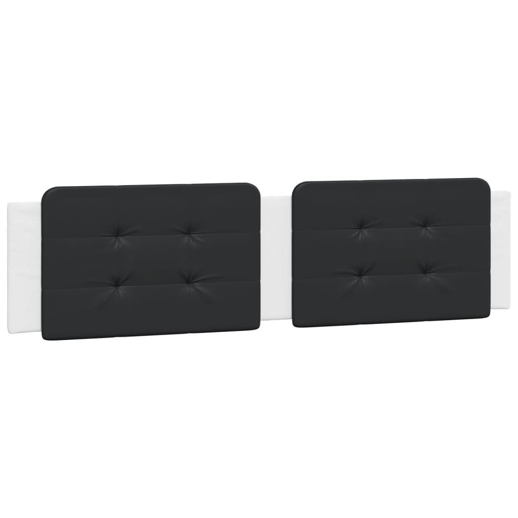 Bed Frame with LED without Mattress White and Black 200x200 cm