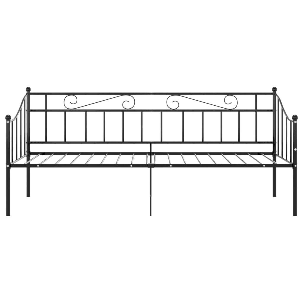 Sofa Bed Frame without Mattress Black Metal 90x200 cm