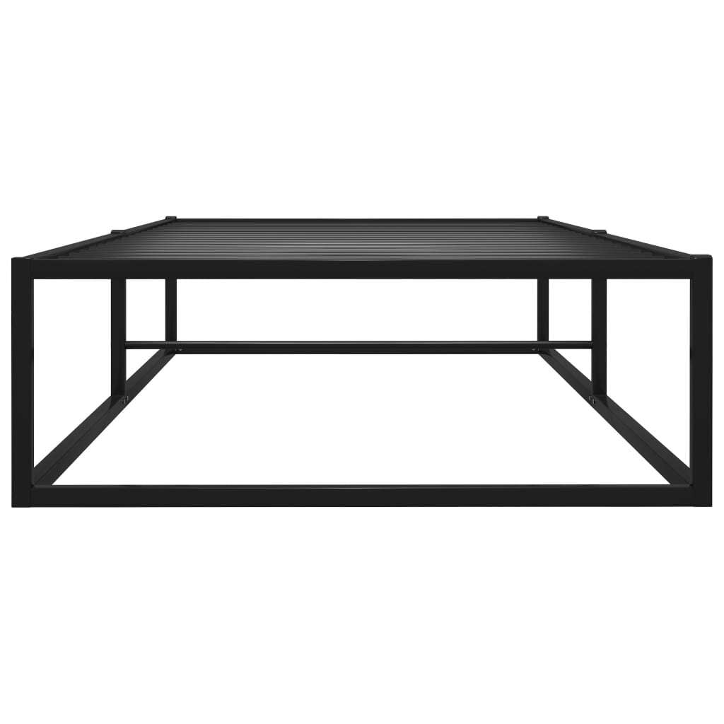 Bed Frame without Mattress Black Metal 100x200 cm
