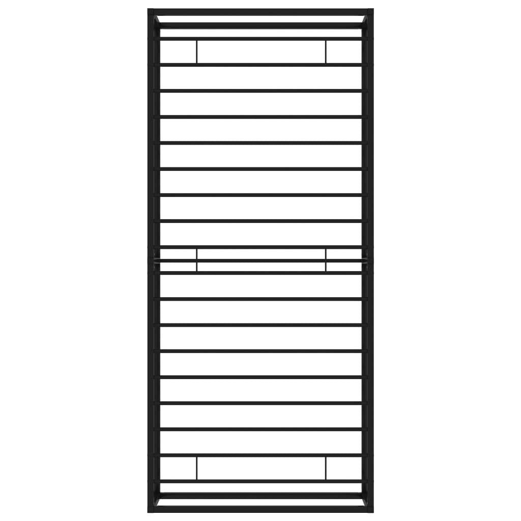 Bed Frame without Mattress Black Metal 100x200 cm