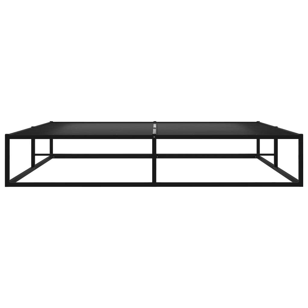 Bed Frame without Mattress Black Metal 140x200 cm