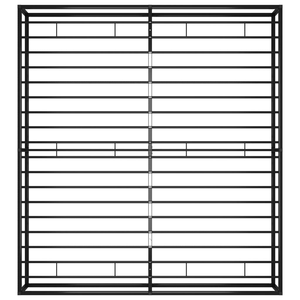 Bed Frame without Mattress Black Metal 140x200 cm