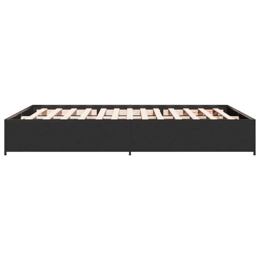 Bed Frame without Mattress Black 120x190 cm Small Double