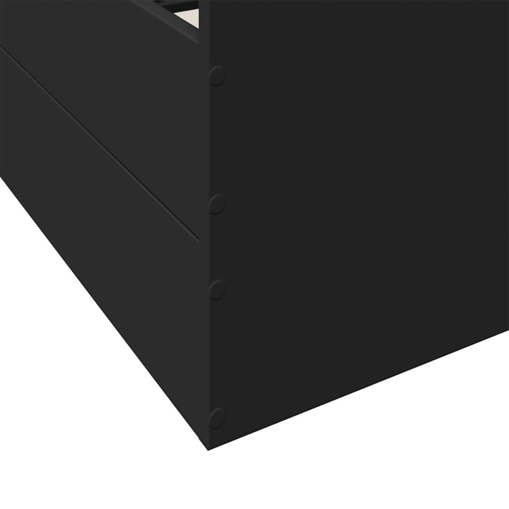 Bed Frame with Drawers without Mattress Black 180x200 cm Super King