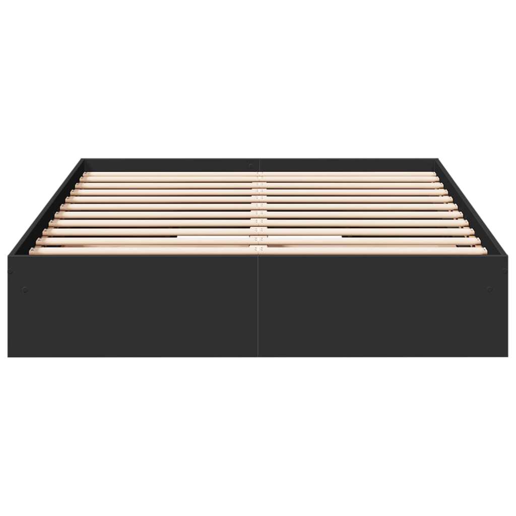 Bed Frame with Drawers without Mattress Black 120x200 cm