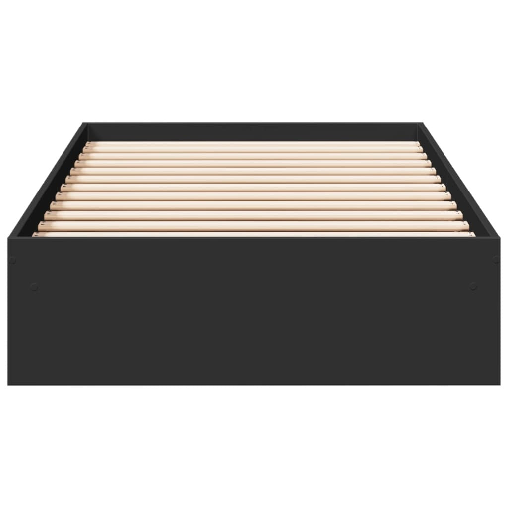 Bed Frame with Drawers without Mattress Black 90x190 cm Single