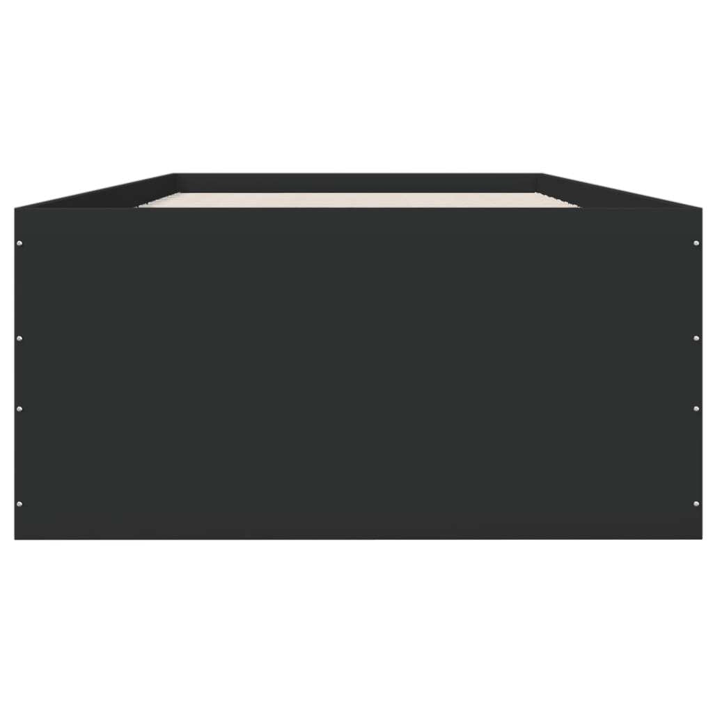 Bed Frame without Mattress Black 75x190 cm Small Single