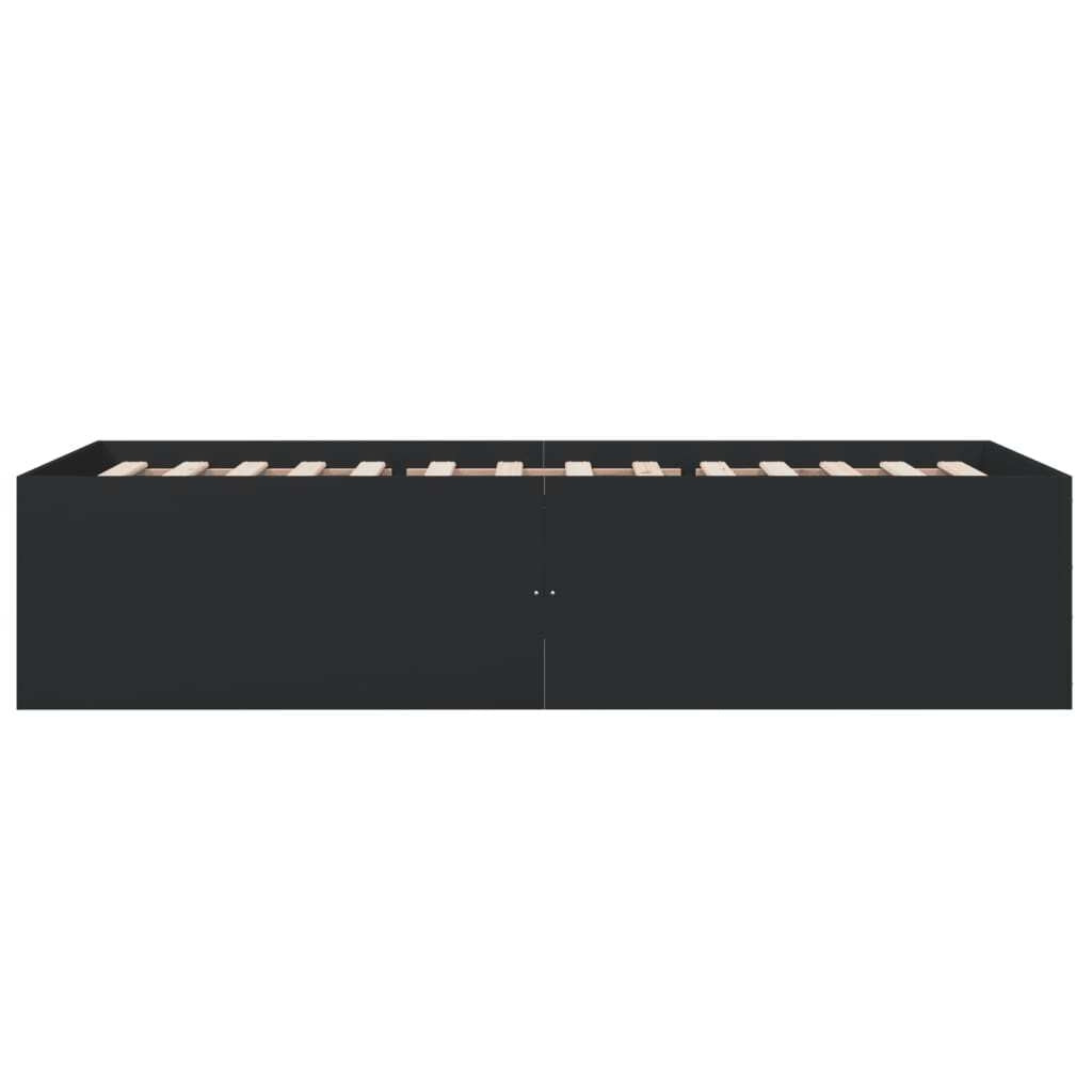 Bed Frame without Mattress Black 75x190 cm Small Single
