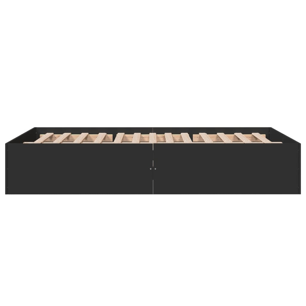 Bed Frame without Mattress Black 135x190 cm Double