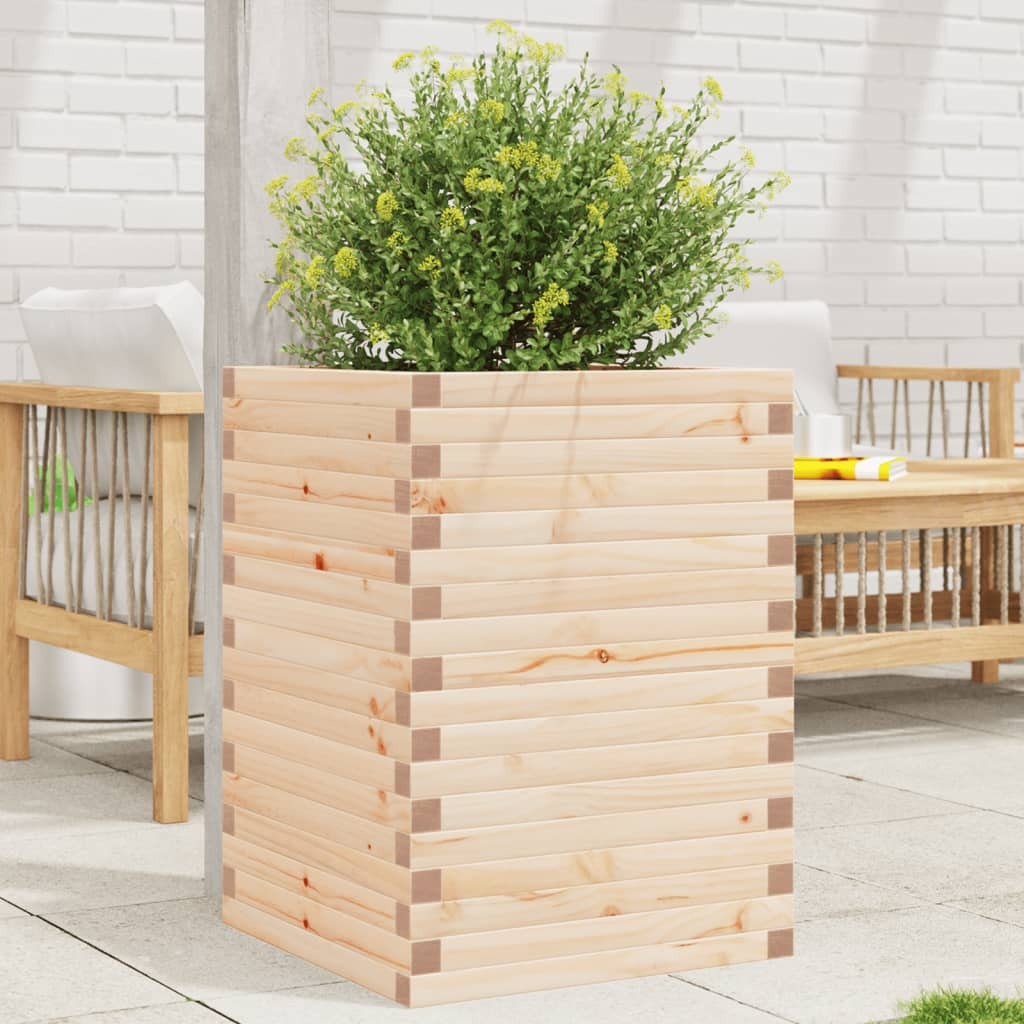 Garden Planter 50x50x68.5 cm Solid Wood Pine