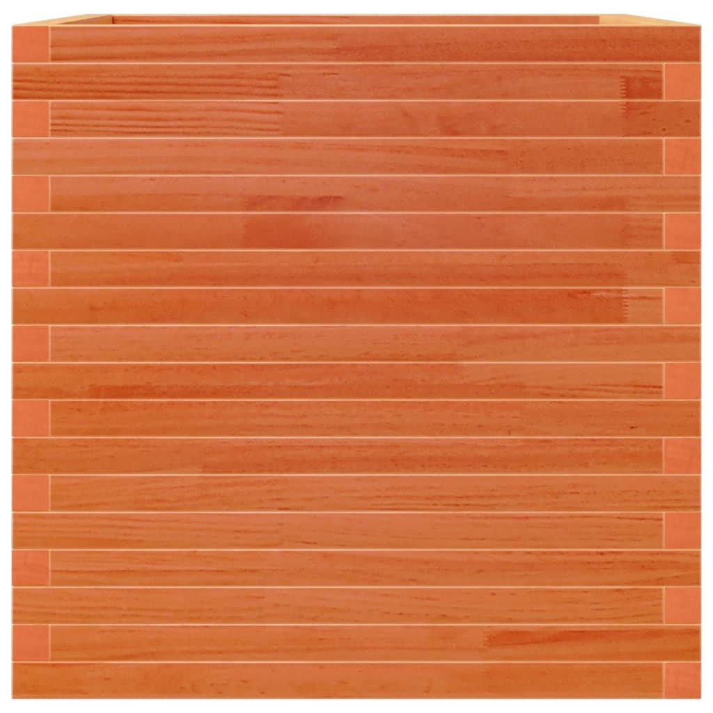 Garden Planter Wax Brown 70x70x68.5 cm Solid Wood Pine