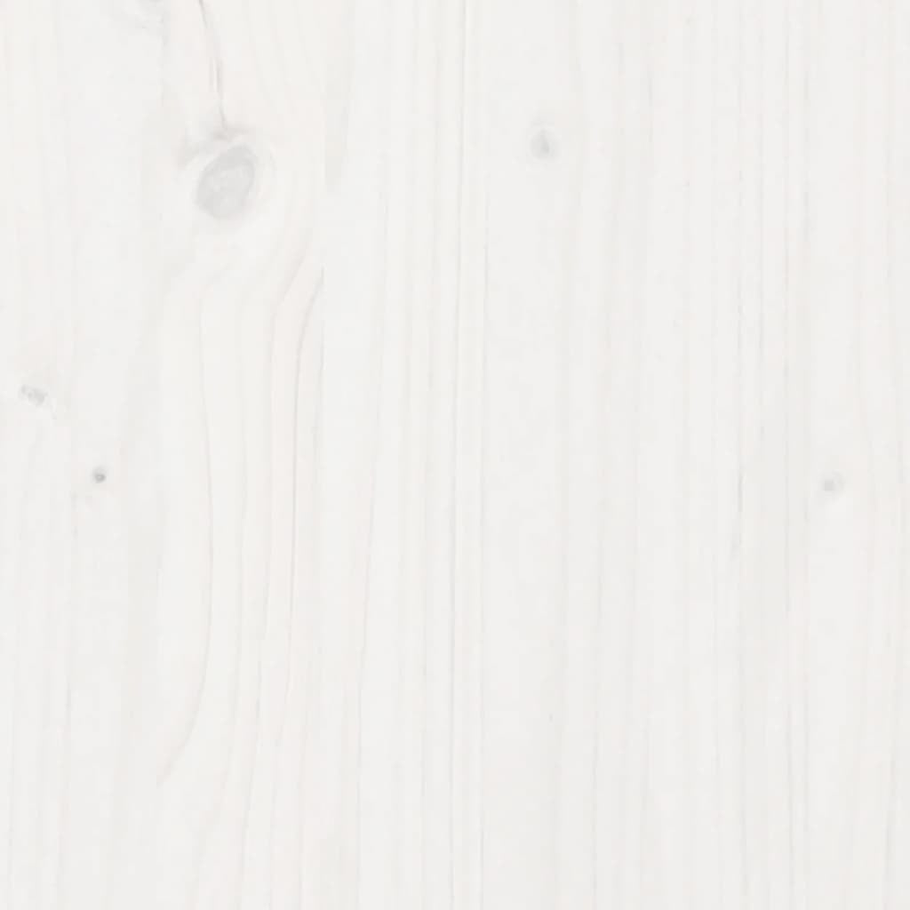 Garden Planter White 60x60x49.5 cm Solid Wood Pine