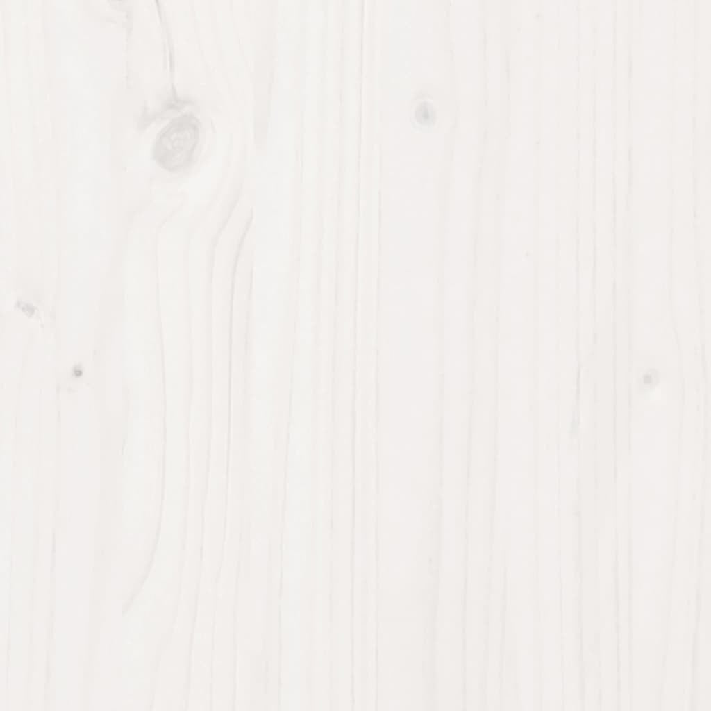 Garden Planter White 70x70x49.5 cm Solid Wood Pine