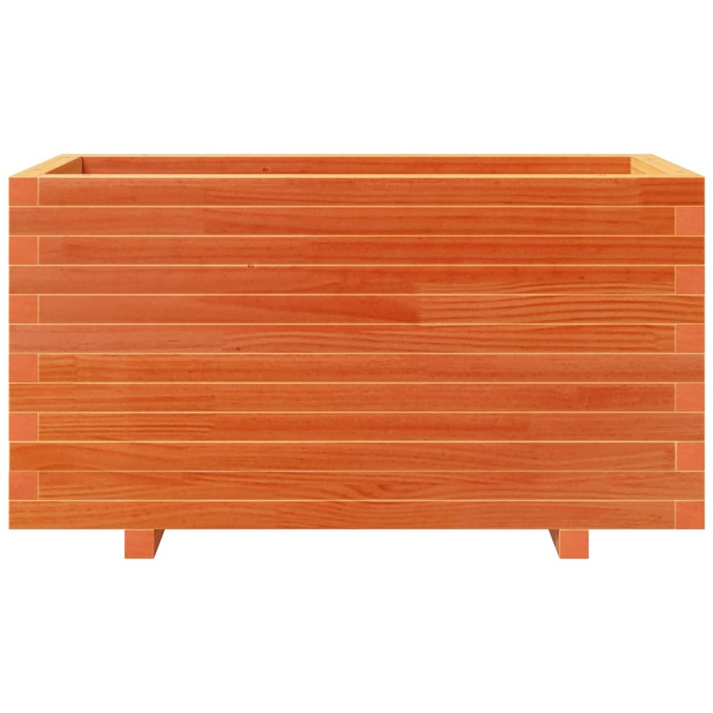 Garden Planter Wax Brown 90x40x49.5 cm Solid Wood Pine