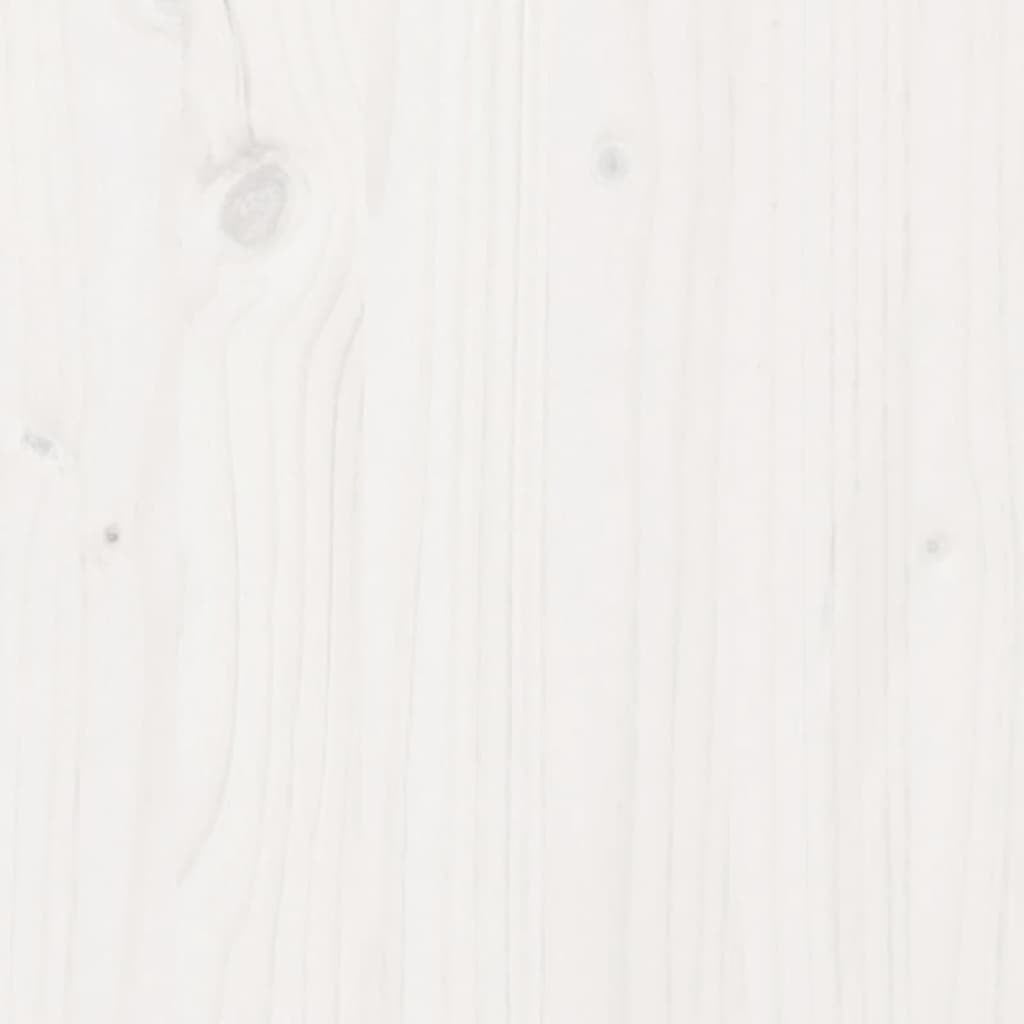 Garden Planter White 50x50x72.5 cm Solid Wood Pine
