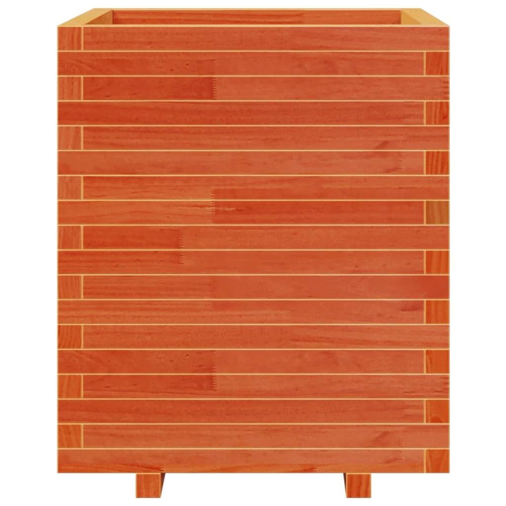 Garden Planter Wax Brown 60x60x72.5 cm Solid Wood Pine