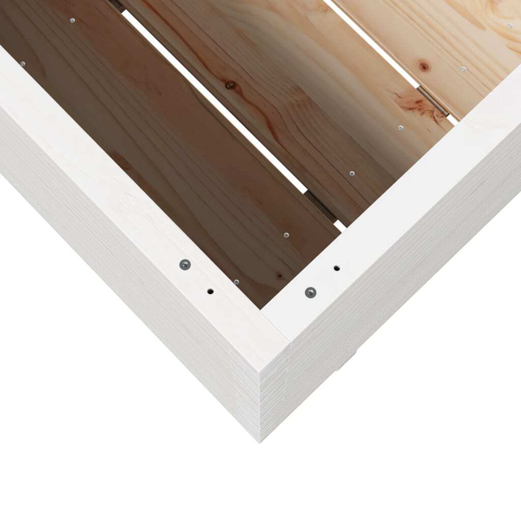 Garden Planter White 90x40x72.5 cm Solid Wood Pine
