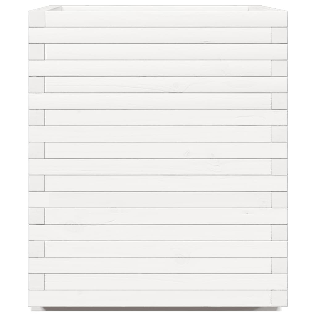 Garden Planter White 90x60x72.5 cm Solid Wood Pine