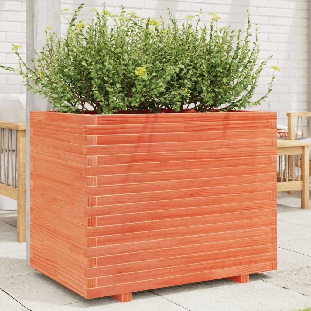 Garden Planter Wax Brown 90x60x72.5 cm Solid Wood Pine
