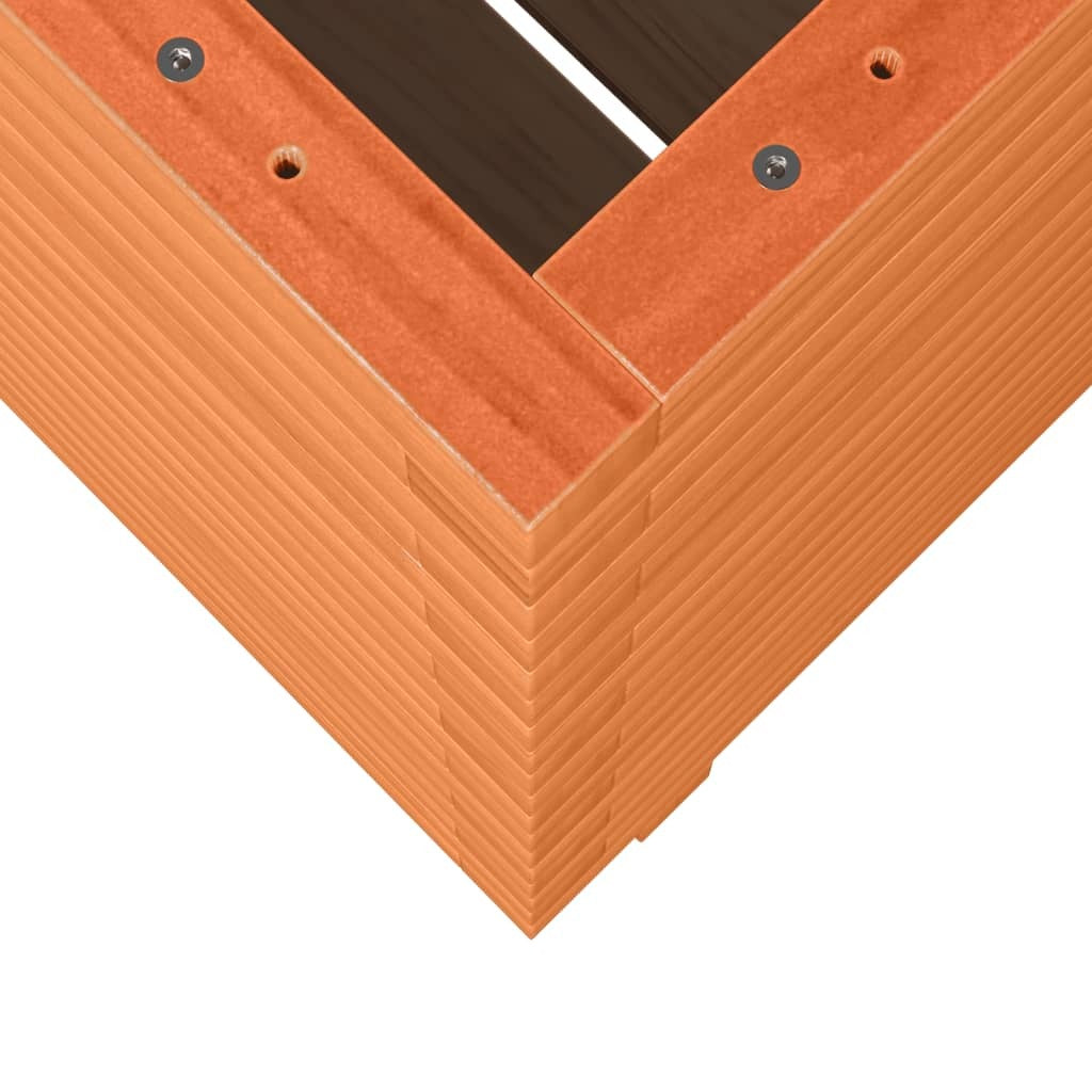 Garden Planter Wax Brown 50x50x72 cm Solid Wood Pine