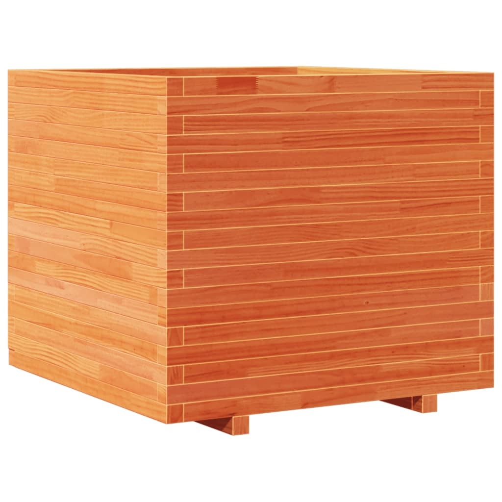 Garden Planter Wax Brown 80x80x72 cm Solid Wood Pine