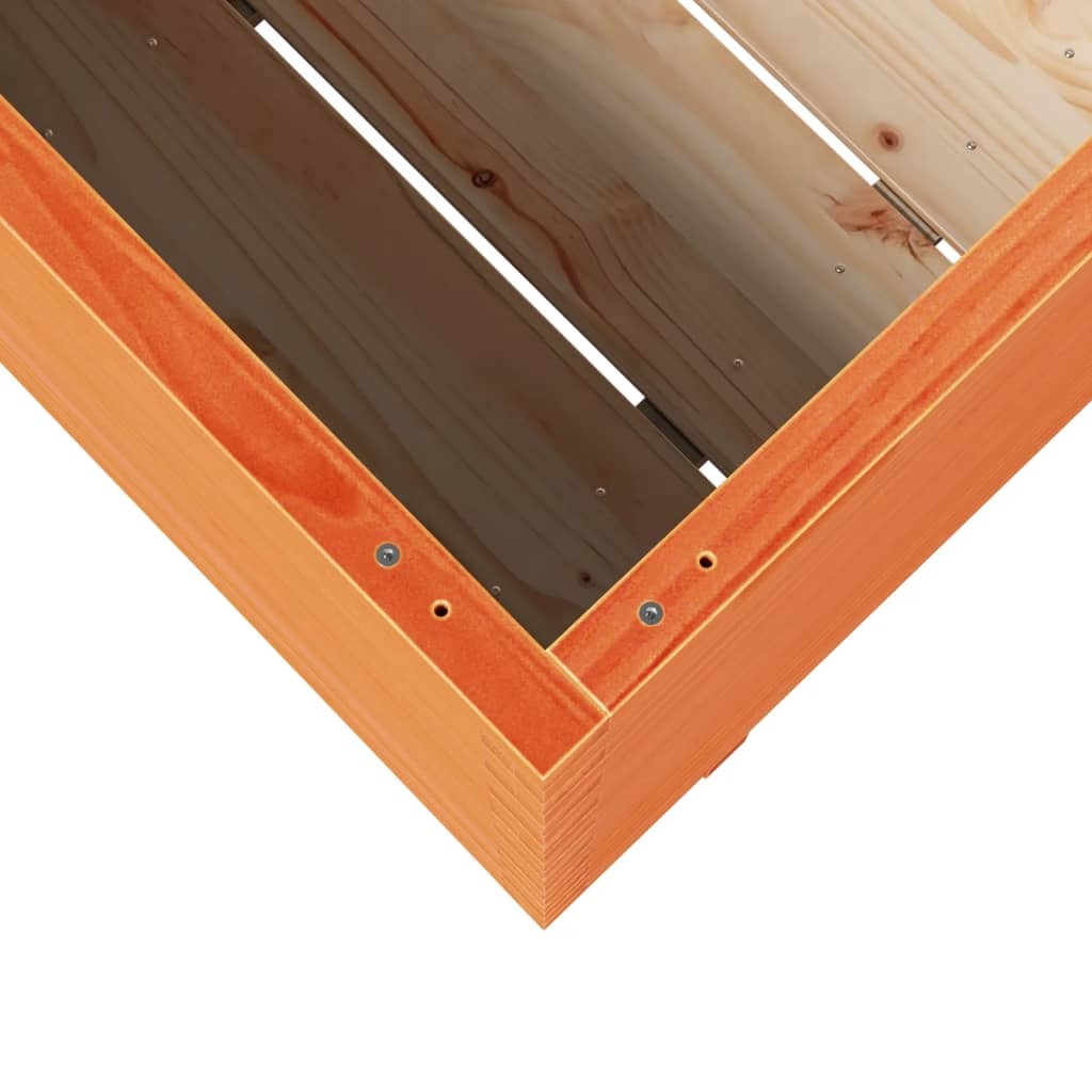 Garden Planter Wax Brown 80x80x72 cm Solid Wood Pine