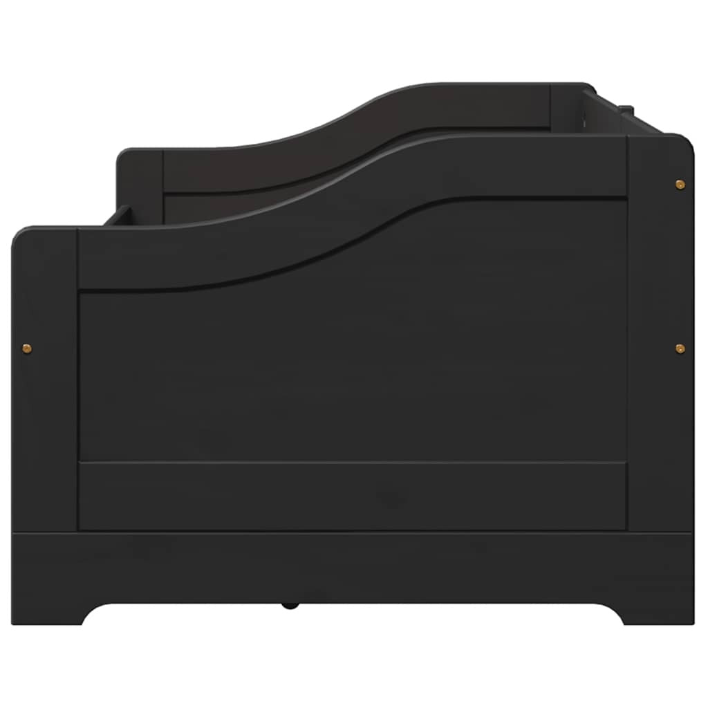 Day Bed with 3 Drawers without Mattress IRUN Black 90x200 cm