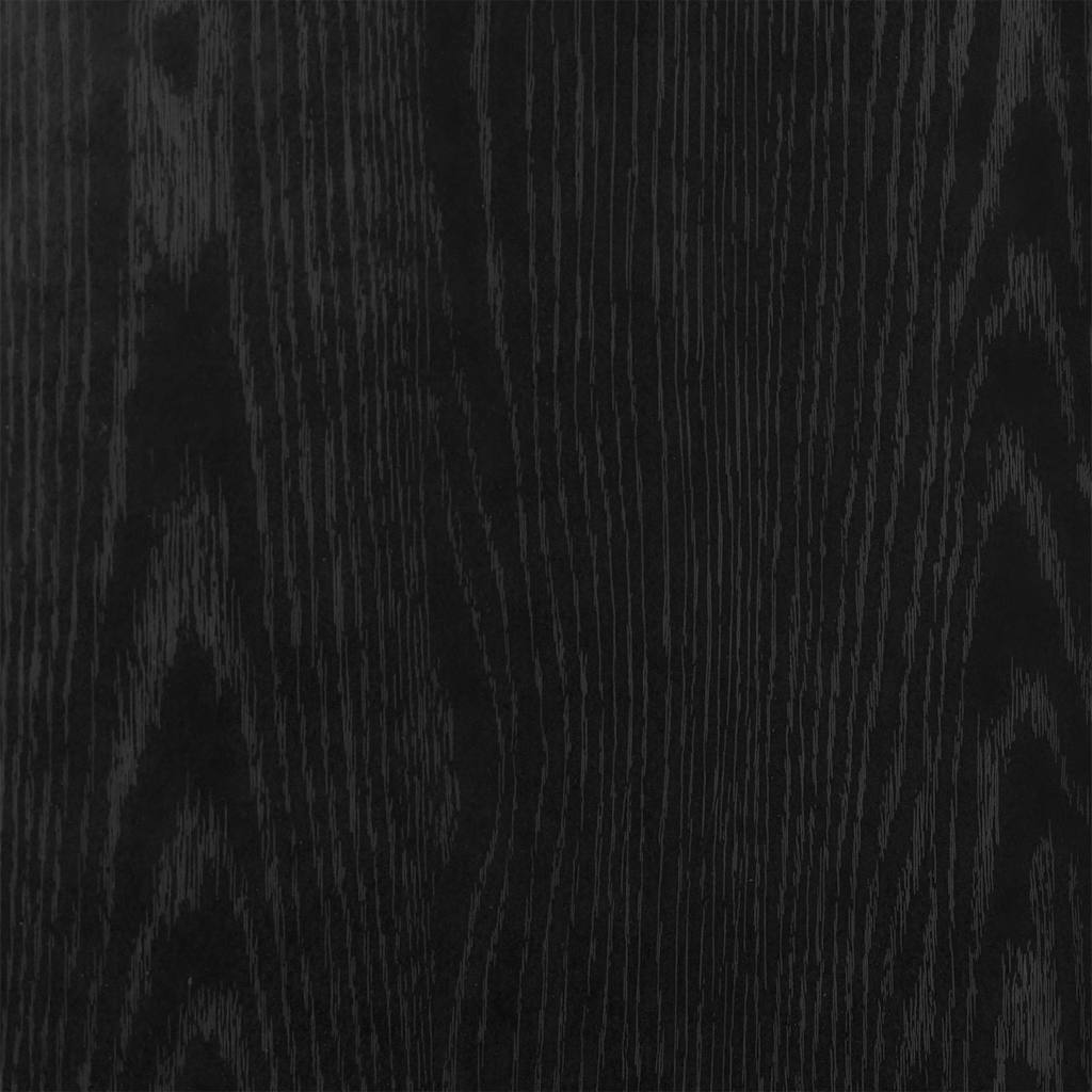 Bed Frame without Mattress Black Oak 140x190 cm Engineered Wood