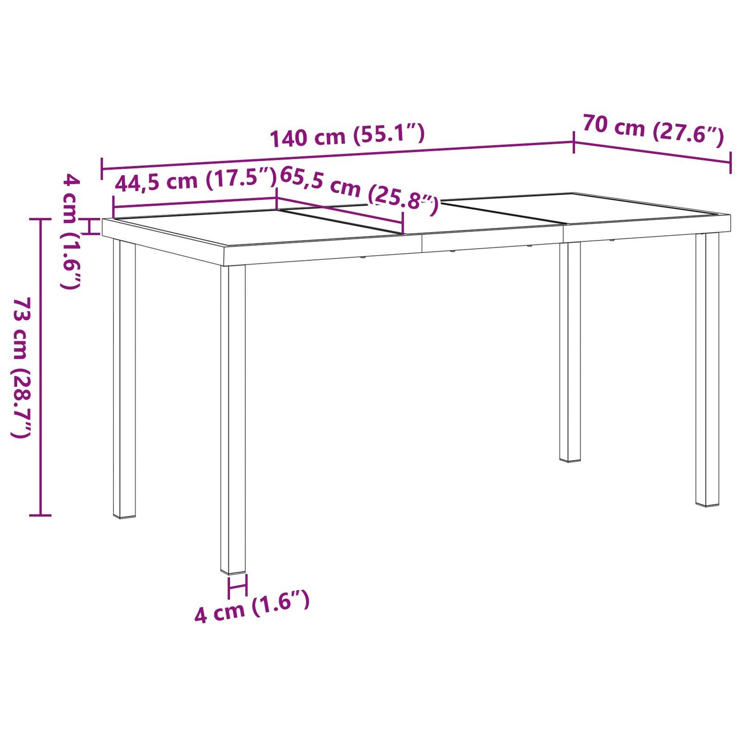 Garden Dining Set Folding 5 pcs Anthracite Steel