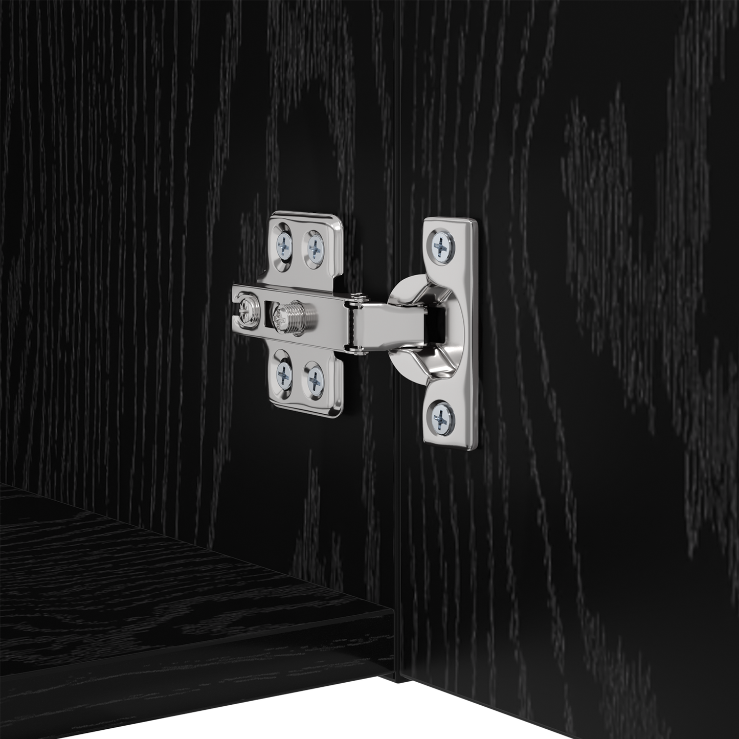 Wall TV Cabinet Wall-mounted 4 pcs Black oak 200 x 30 x 30 cm