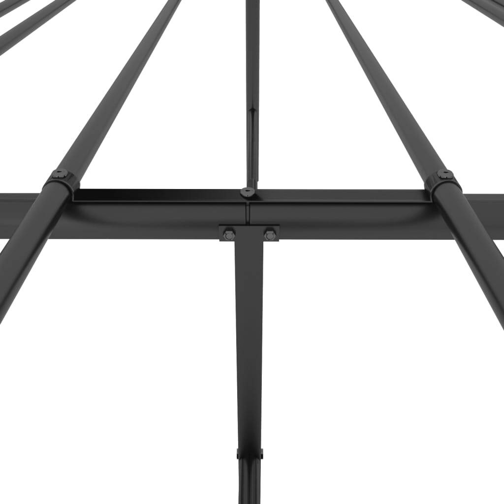 Metal Bed Frame without Mattress Black 200x200cm