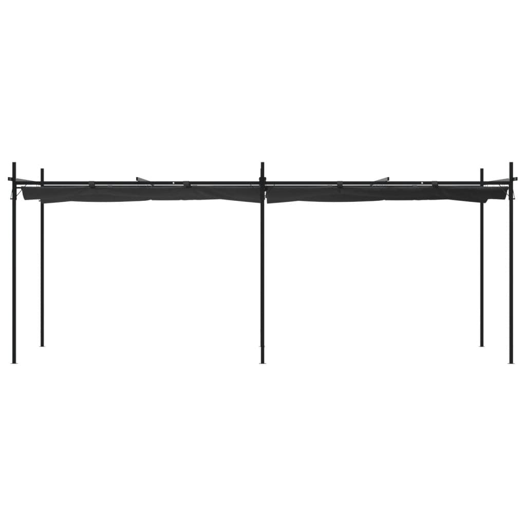 Pergola with Retractable Roof Anthracite 589x292x230 cm