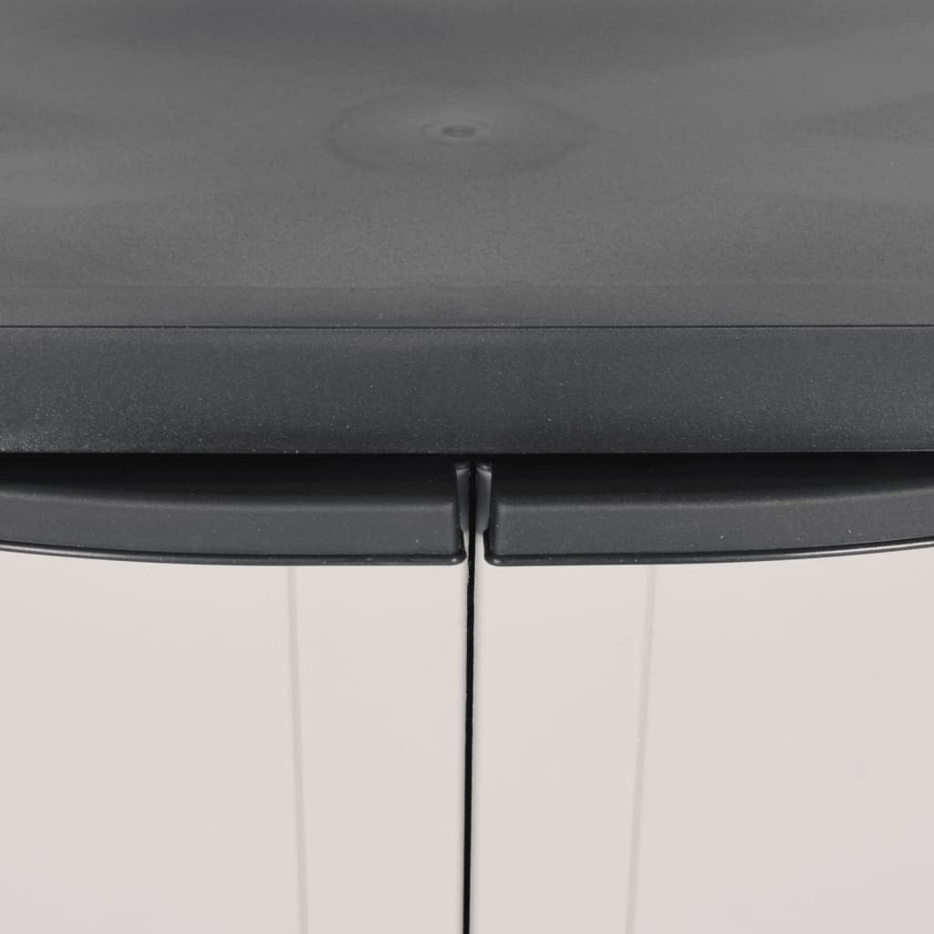 Outdoor Storage Cabinet Grey and Black 65x37x85 cm PP