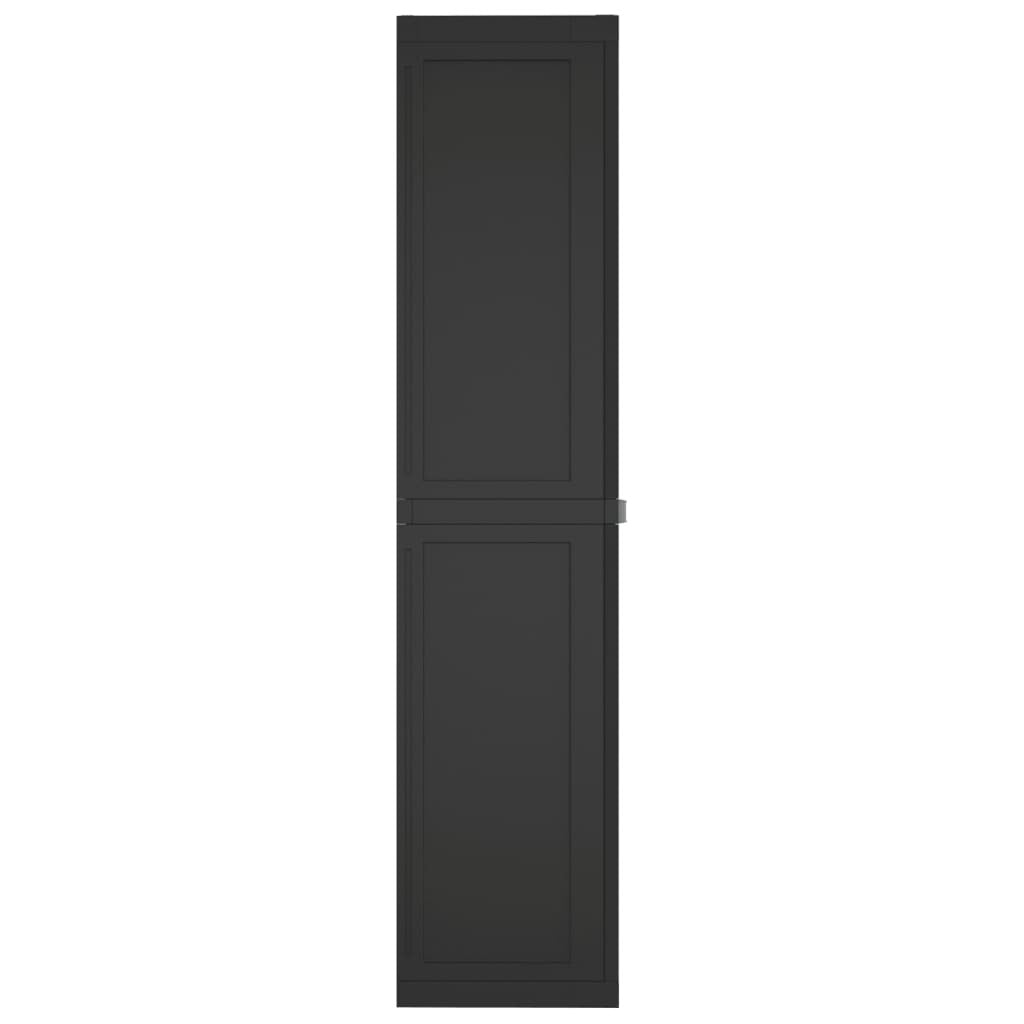 Outdoor Storage Cabinet Black 65x37x165 cm PP