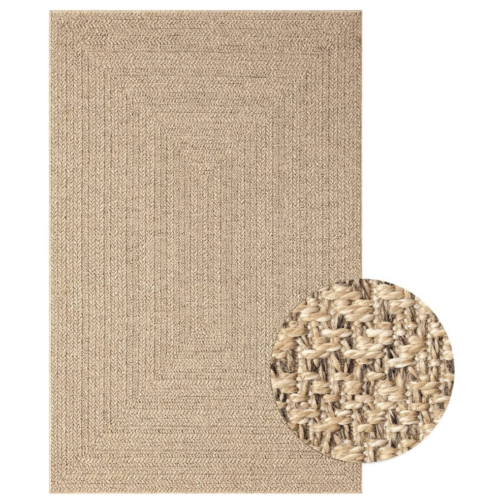 Rug ZIZUR 200x290 cm Jute Look Indoor and Outdoor