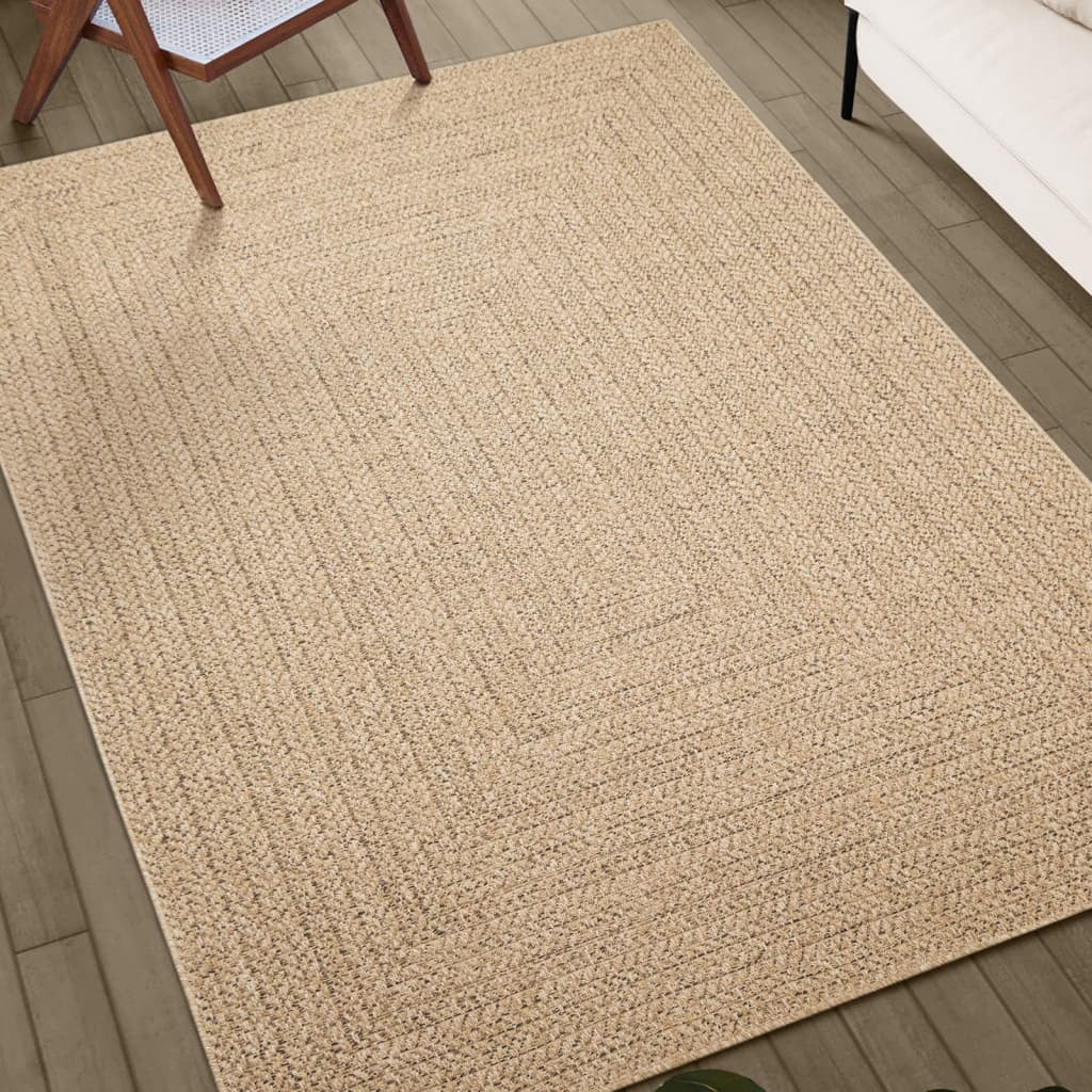 Rug ZIZUR 200x290 cm Jute Look Indoor and Outdoor
