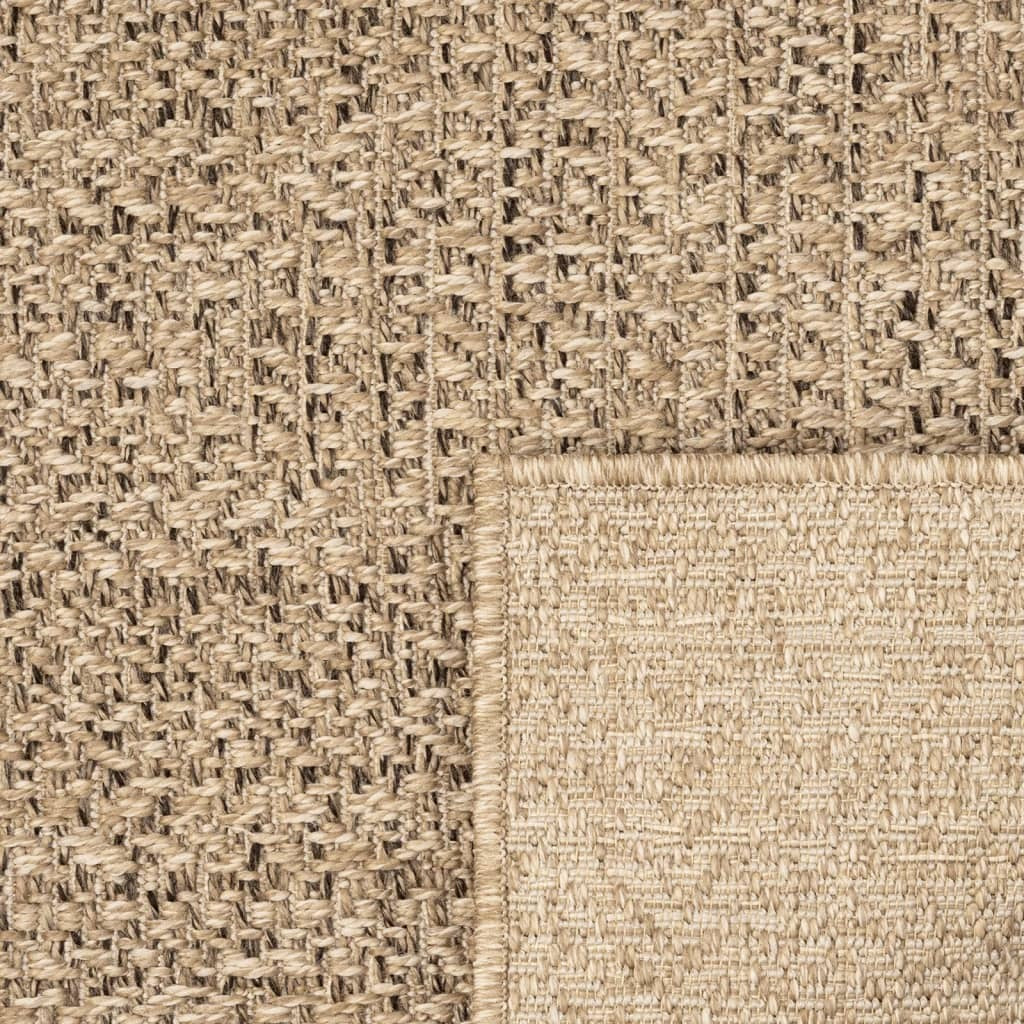 Rug ZIZUR 200x290 cm Jute Look Indoor and Outdoor