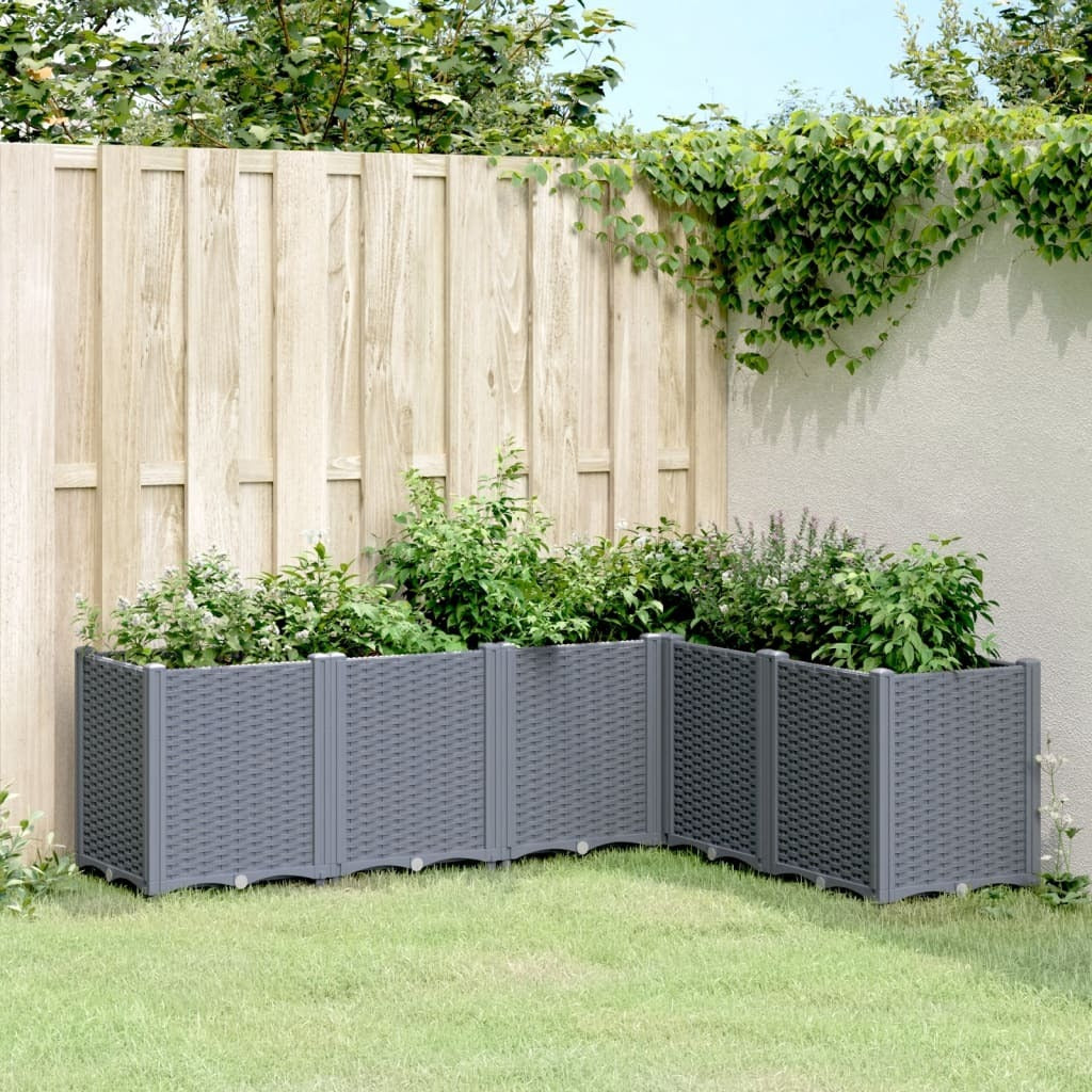 Garden Planter Blue Grey 160x120x53 cm PP
